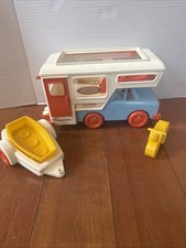VTG 1972 Hasbro Weebles Camp-About Camper Romper Room boat Motorcycle Trailer picture