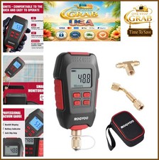 Digital Vacuum Gauge HVAC Micron Meter 1/4 Inch SAE Pirani Sensor Buzzer Alarm picture