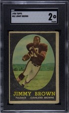 1958 Topps Jimmy Brown #62 SGC 2 picture