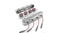 Chevy LS 2pc Finned Vintage Hidden Coil Aluminum Valve Cover - Polished - NEW picture