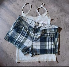 Vintage Y2K Abercrombie & Fitch Plaid Shorts Womens 4 Low Rise Preppy Casual... picture