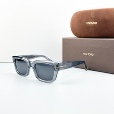 Tom Ford FT1327 Sunglasses Transparent Gray Frame Gray Lens New w/ Box picture