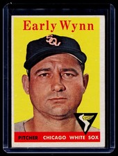 1958 Topps #100a Early Wynn : Team name in white letters picture