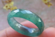 Video Certified Green Natural A Jadeite Jade Round Circle Ring NO. 6.5 132467 VS picture