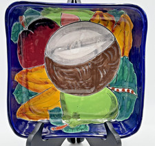 Talavera Pottery Square Fruit Bowl 9x9