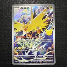 Zapdos 133/128 Illustration Rare ME: 30th Celebration Pokemon Holo Near Mint picture