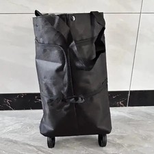 Foldable Rolling Grocery Cart, Expandable Waterproof Shopping Bag with Wheels US picture