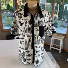 Shrine of Hollywood Men's bugs skull Shirt Size XXL  Made In U.S.A vintage image picture