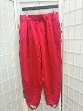 Vintage Counterparts hot pink pleated high-waisted stirrup pants from the 90s picture