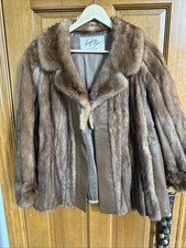 Vintage Hertzberg Furriers Fine Furs Mink/Leather Coat picture