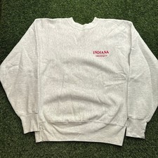 Vintage Gribble Indiana University Crewneck Sweatshirt Medium Gray Made in USA picture