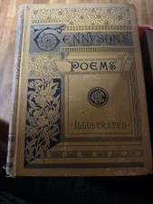 Antique 1891, The Poetical Works Of Alfred Tennyson - Illustrated Hardcover picture