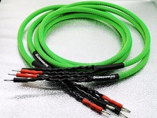 1Pair Audio  7N Pure Copper Silver  Speaker Cable banana plug picture