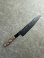 Sensuke Gyuto Knife VG10 Hammered Black Fluorine Coated 210mm Wenge Handle picture