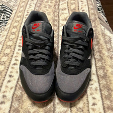 Nike Air Max Men’s Low Top Lace-Up Athletic Sneakers Black Gray Red picture