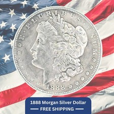 1888 Morgan Silver Dollar Coin | Silver Plated picture