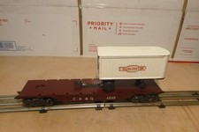 Marx Trains Nice CB&Q 5545 Flatcar Dual Burlington Trailer Load (1 Trailer) picture