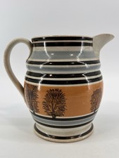 Early Staffordshire Mochaware Mocha Pitcher With Banded Decoration picture