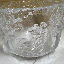 Vintage Kosta Boda Skål Rhapsody Dancing Couple ArtGlass Bowl Sweden Scandinavia picture