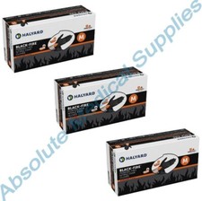 *450-Pieces* Halyard Black-Fire PF Nitrile Medical Exam Gloves Medium 44757 picture