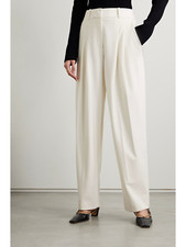 NWT $498 VERONICA BEARD Lagarde pleated crepe wide-leg pants picture