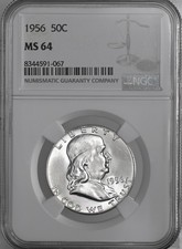 1956-P  50C FRANKLIN SILVER HALF DOLLAR 