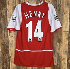 Arsenal FC 2003-04 Home Men’s L Soccer Jersey Henry #14 picture