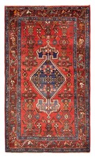 Vintage Traditional Hand-Knotted Area Rug 4'2