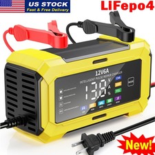 12V Smart Car Battery Charger Maintainer Trickle Repair 12 Volt Lifepo4 Lithium picture