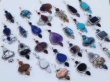 Assorted Natural Multi Gemstone Designer Pendants Jewelry picture