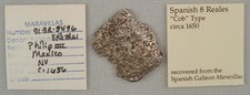 1656 Maravillas Shipwreck Recovered Mexico, Philip IV Silver Cob 8 Reales picture