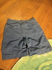Vintage Hollister Shorts Mens Sz 30 Y2K 2000s Plaid Cotton Madras Bird Logo Surf picture