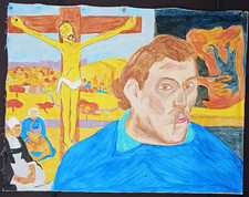 After Jean Paul Gauguin’s Cruxification on Unstretched Canvvas picture