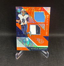 Panini 2016 Unparalleled Marcus Mariota Titans #90 Orange Dual Mem /99 picture