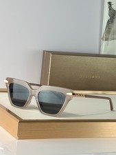 Bvlgari BV40031I Sunglasses Gray Beige Square Frame Metal Temple 53 18 145 picture