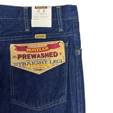 Vintage Rustler Jeans NWT Deadstock 32x30 Straight Leg Prewashed Made in USA 80s picture
