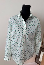 NWT Talbots Petites Women's Polka Dot Button-Up Shirt, Size PM picture