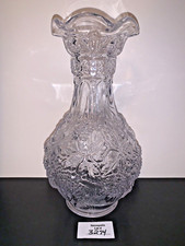 Imperial Glass Loganberry 10” Clear Vase Vintage picture