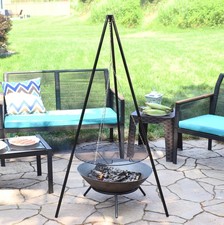 Over the Fire Camping Grill Grate, Campfire Tripod, 22
