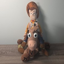 Disney Toy Story Woody and Bullseye Plush Set Sheriff Cowboy Horse DU02950A picture