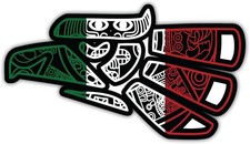 Hecho En Mexico Aztec Eagle Sticker Mexican Flag Decal 5