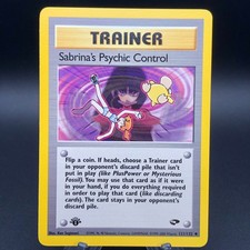 Pokemon Sabrina's Psychic Control 121/132 - 1st Edition Gym Challenge NM WotC picture