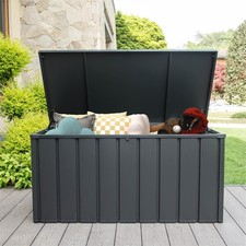 150 Gallon Outdoor Storage Deck Box Waterproof, Large Patio Storage Bin Lockable picture