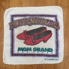 MGM Grand Las Vegas The Wizard of Oz Ruby Slippers Vintage 90s Washcloth picture
