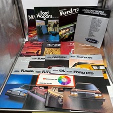 Lot Vintage 1969-1982 Ford Sales Brochures Mustang Maverick Thunderbird picture