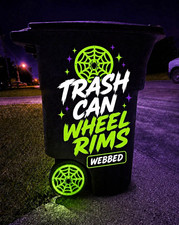 Trash can rim /wheels Halloween themed picture