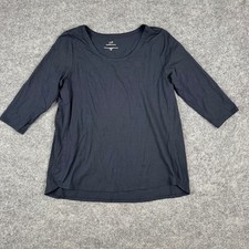 J. Jill Tunic Womens Size M Petite Luxe Supima Cotton A-Line 3/4 Sleeve Top picture