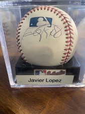 Javier Lopez Signed Official MLB Baseball PSA guarantee Braves  picture