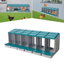 6 Hole Chicken Nesting Box Hen Laying Boxes Nesting Box for Laying Egg Green picture