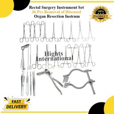 Rectal Surgery Instrument Set 36 Pcs Removal of Diseased Organ Rese Best Quality picture